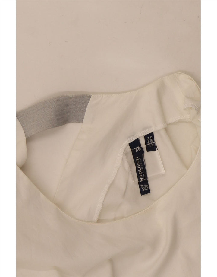 Woolrich ženska prekomjerna haljina bez rukava UK 6 XS bijela