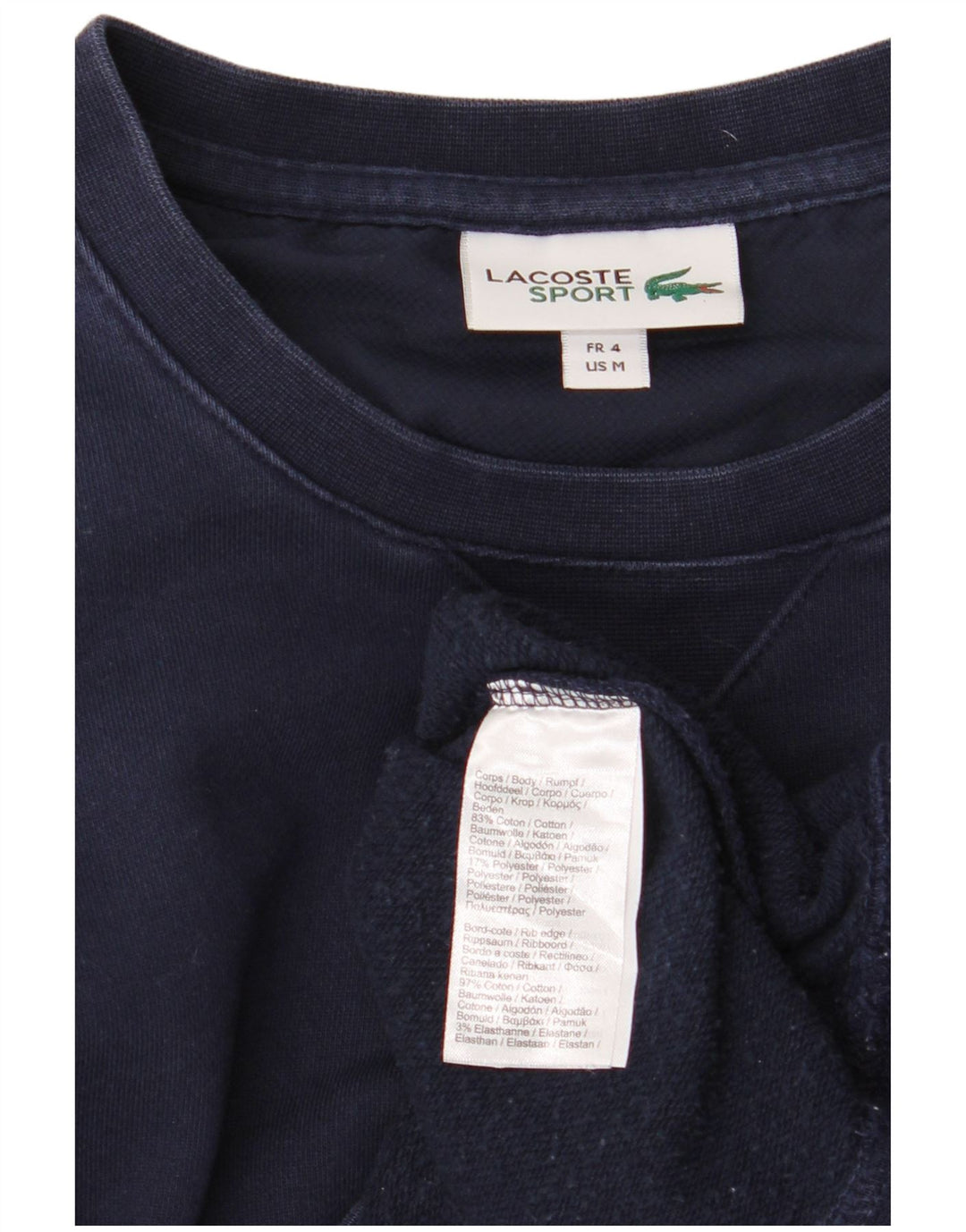 LACOSTE muški džemper veličine 4 srednje tamnoplavi pamuk