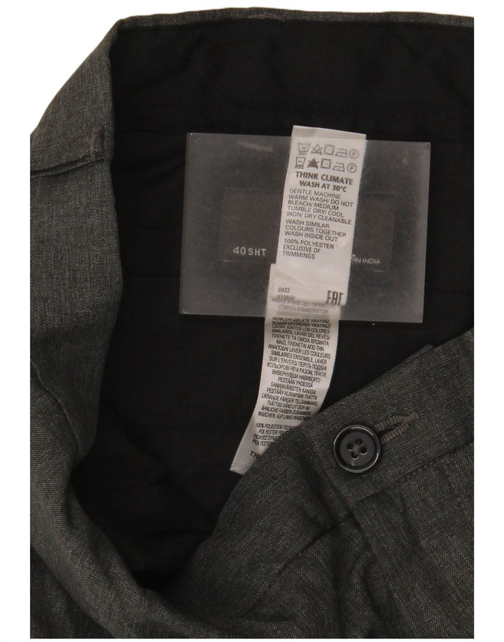 MARKS & SPENCER Muške uske chino hlače W40 L29 sivi poliester