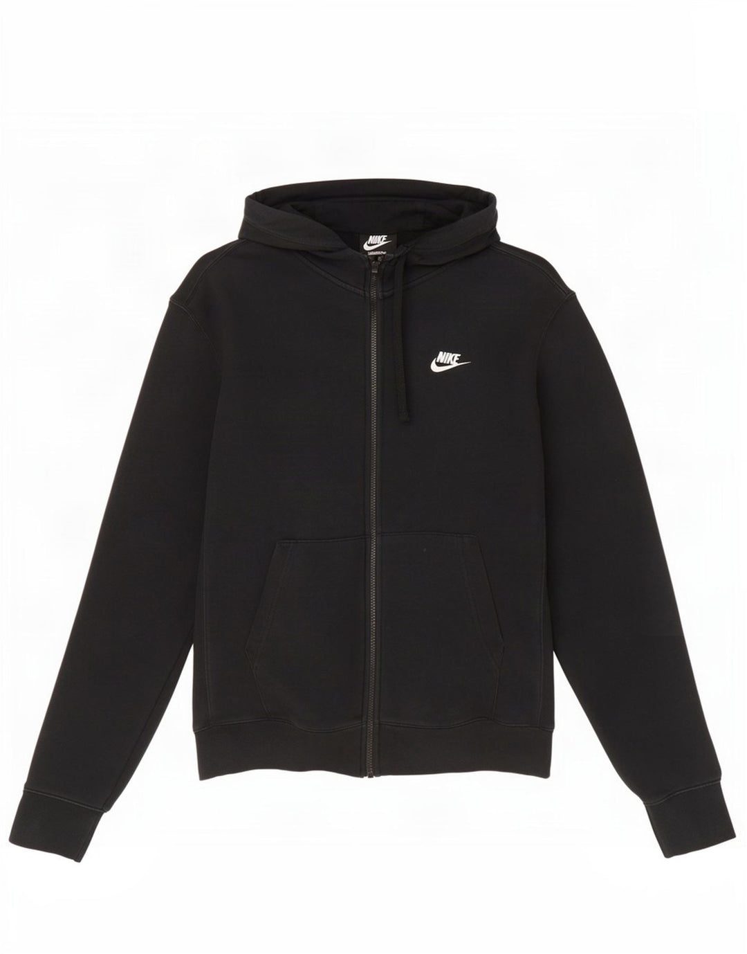 Nike muški pulover s kapuljačom na patentni zatvarač, srednji crni pamuk