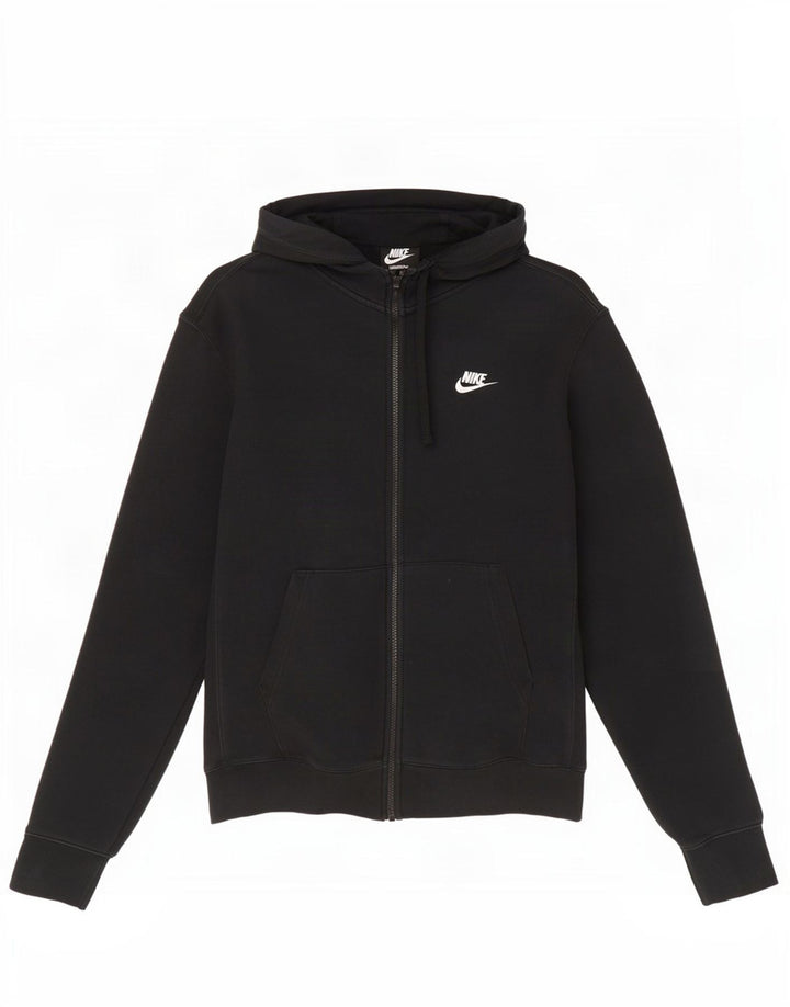 Nike muški pulover s kapuljačom na patentni zatvarač, srednji crni pamuk