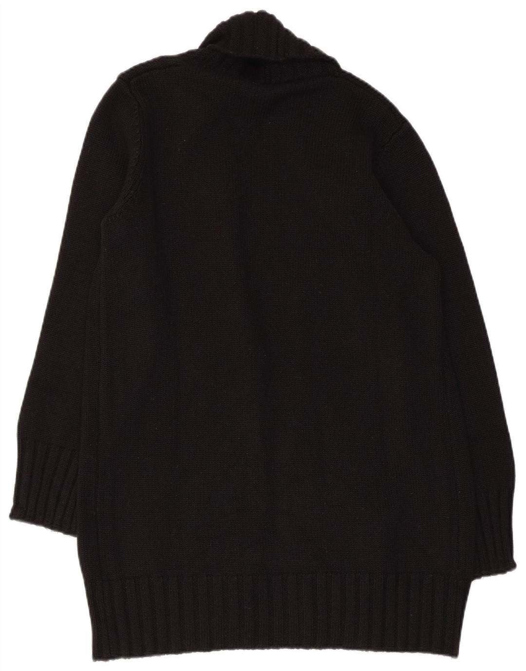 Benetton ženski otvoreni kardigan pulover UK 12 srednje crne boje