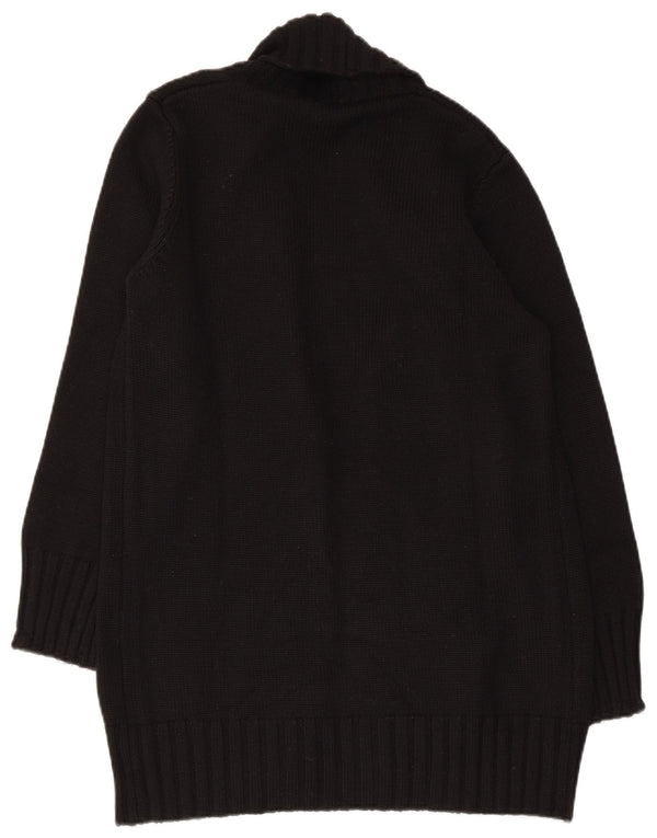 Benetton ženski otvoreni kardigan pulover UK 12 srednje crne boje