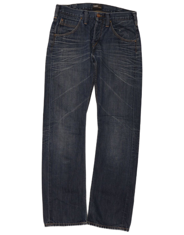 Lee Mens Flint Insert Straight Jeans W32 L34 Plavi pamuk