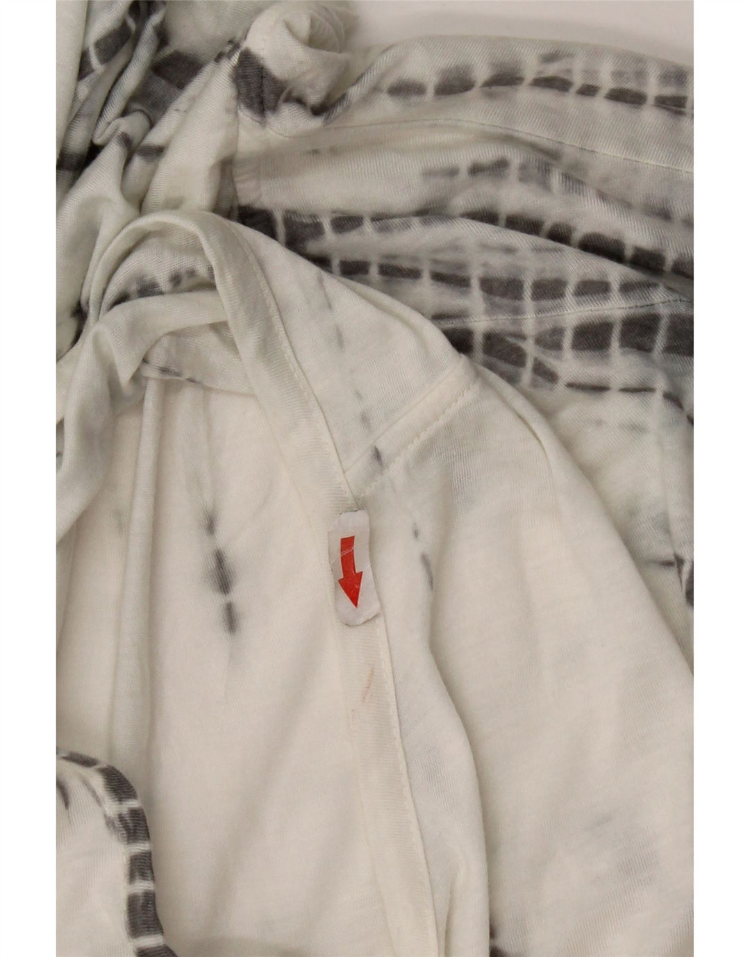 Vintage ženska majica s kapuljačom 3/4 rukava UK 14 Medium White Tie Dye poliester