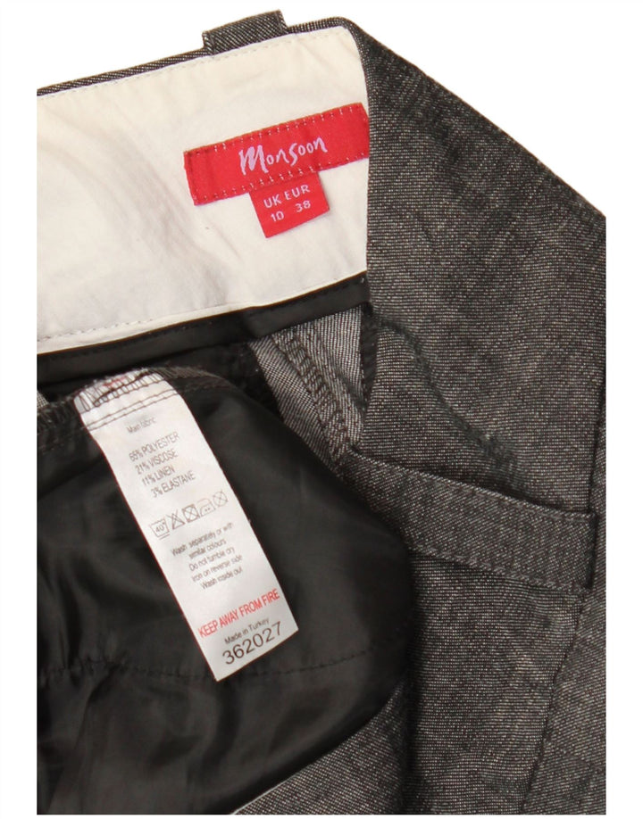 Monsoon ženske ležerne hlače Bootcut UK 10 male W32 L30 sivi poliester