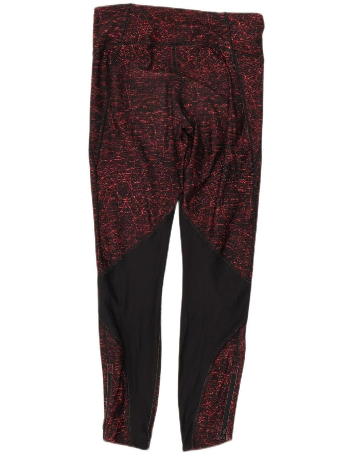 UNDER ARMOUR Ženske Heat Gear Leggings UK 12 srednje tamnocrvene boje