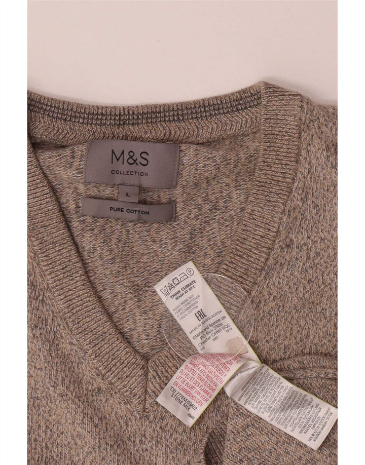 Marks & Spencer muški prsluk bez rukava Veliki bež flekasti pamuk