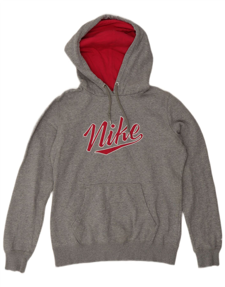 Nike muška majica s kapuljačom s kapuljačom srednje sive boje, pamuk