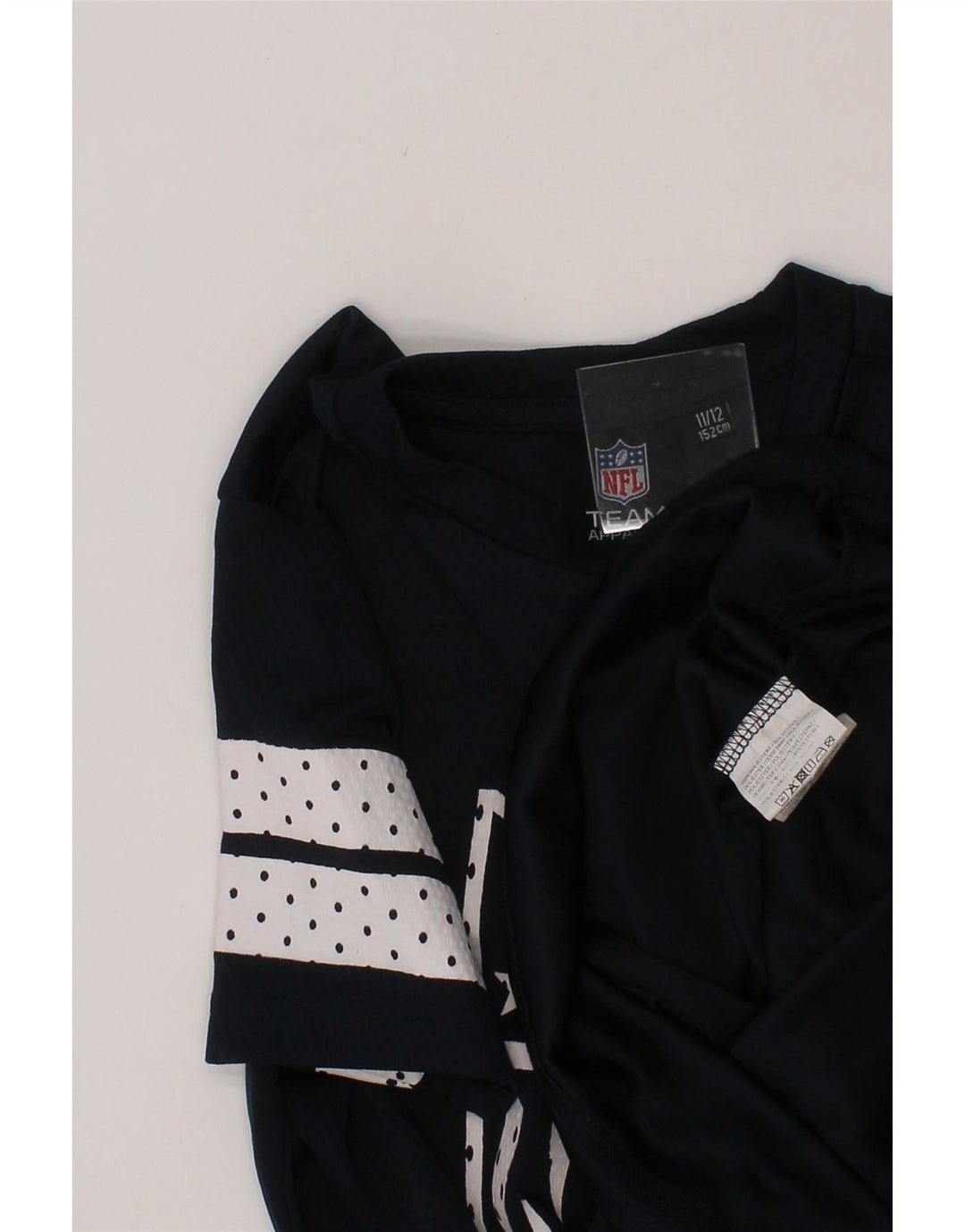 NFL Boys Graphic T-Shirt Top 11-12 Years Navy Blue Polyester Vintage NFL and Second-Hand NFL from Messina Hembry 