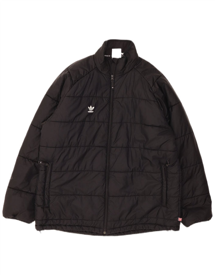 ADIDAS muška podstavljena jakna UK 42 XL crni najlon