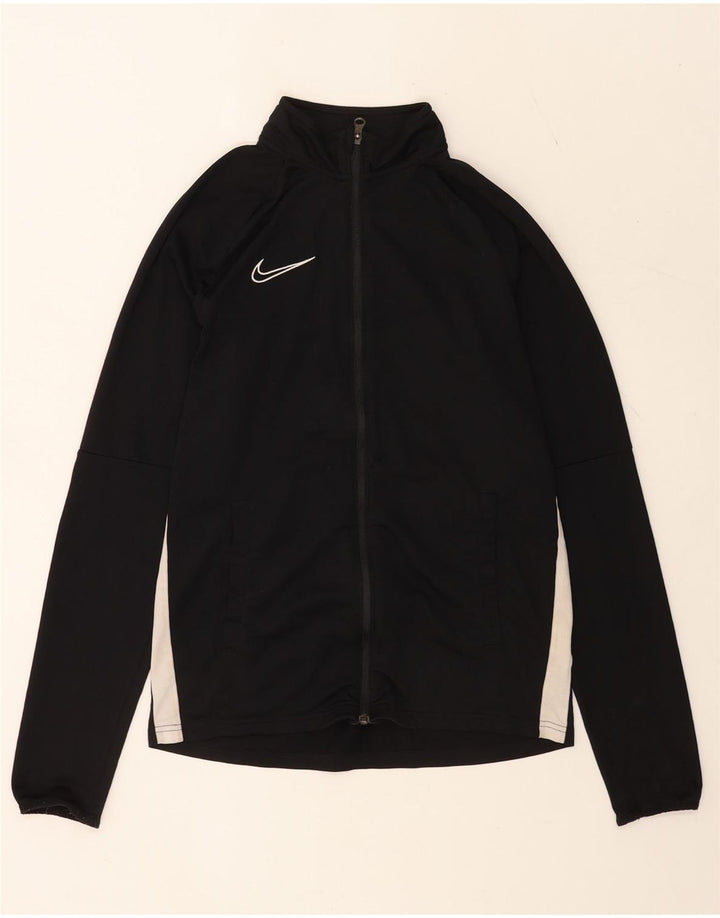 Nike Dri Fit gornja jakna za trenirku srednje crne boje od poliestera