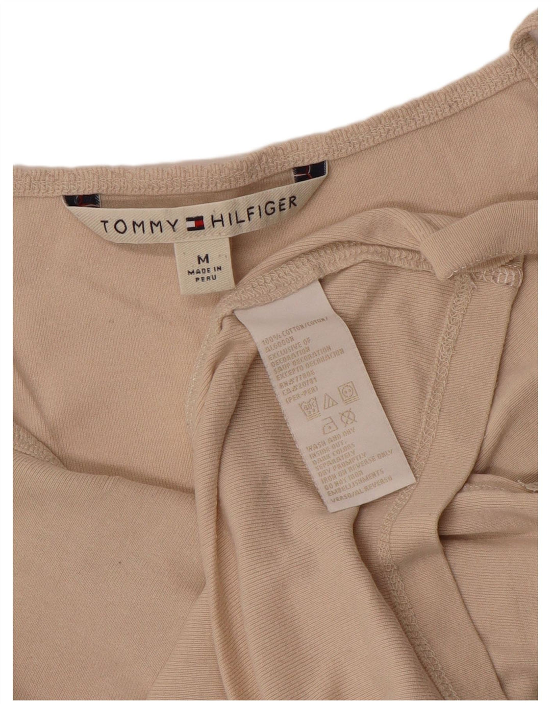 Tommy Hilfiger Ženski Cami Top UK 12 srednje bež pamuk