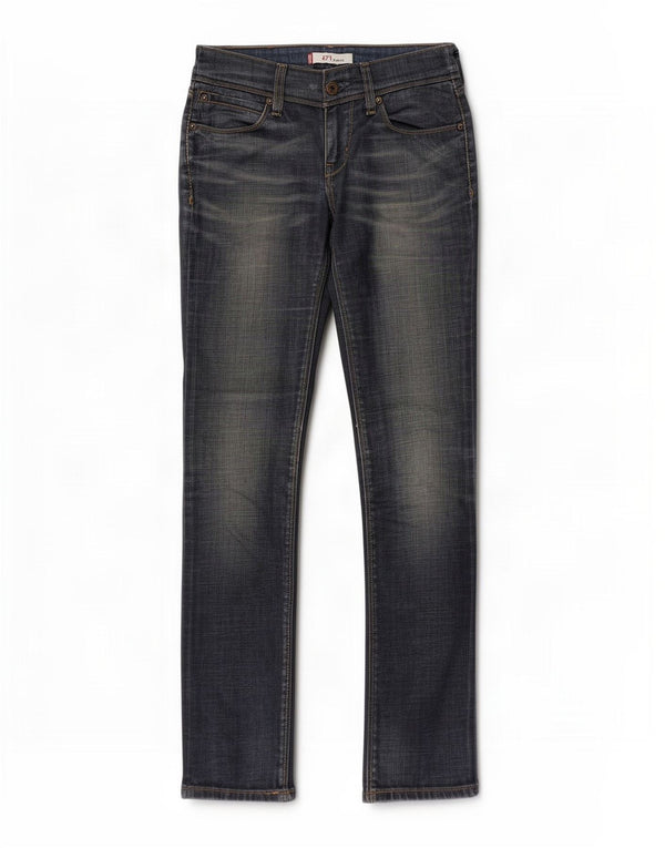 Levi's ženske 571 uske traperice niskog struka W28 L30 plavi pamuk
