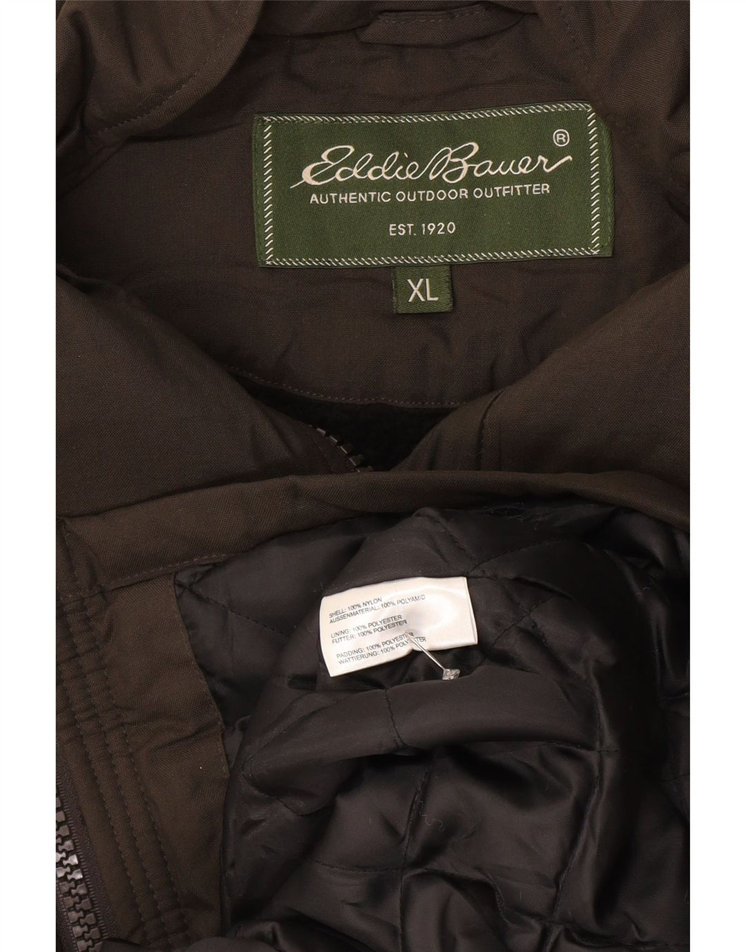 EDDIE BAUER Muška podstavljena jakna UK 42 XL sivi najlon