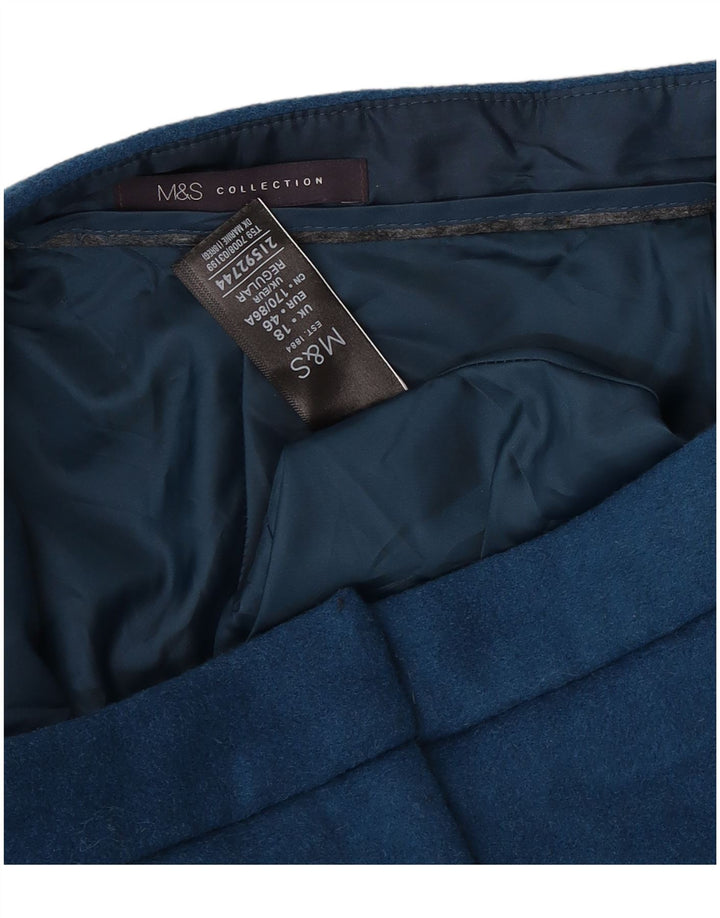 Marks & Spencer ženska mini suknja UK 18 XL W36 plavi poliester