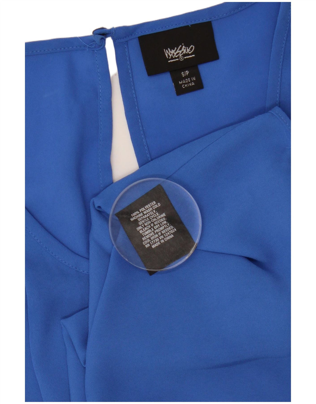 MOSSIMO ženski gornji dio bluze bez rukava UK 10 Mali plavi poliester