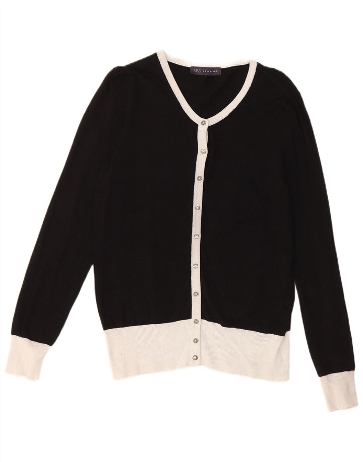Marks & Spencer ženski kardigan pulover UK 10 Samll Black Colourblock