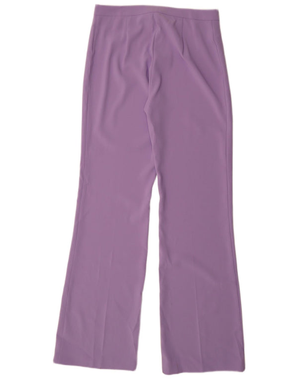 Pinko ženske ležerne hlače Bootcut UK 14 Large W34 L35 Ljubičasti poliester