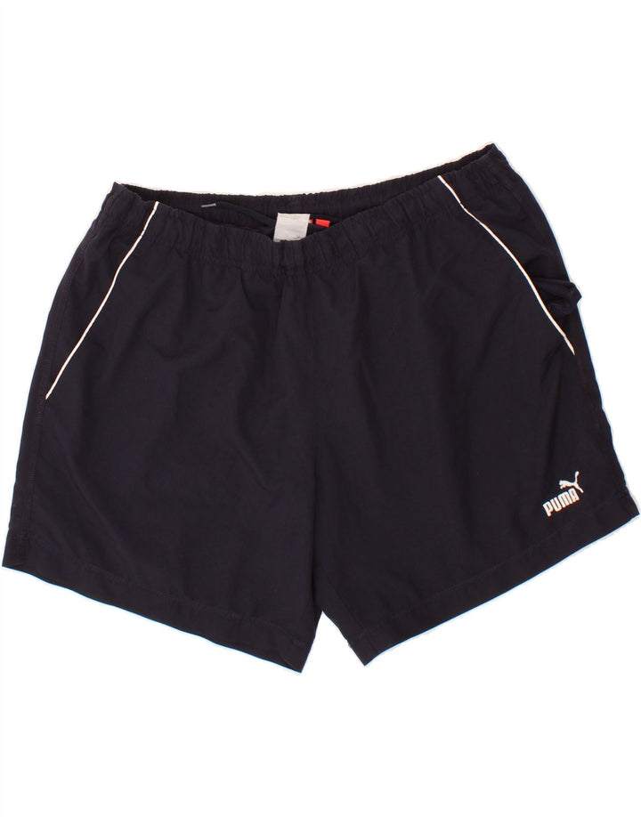 PUMA Mens Sport Shorts XL Navy Blue Polyester Vintage Puma and Second-Hand Puma from Messina Hembry 