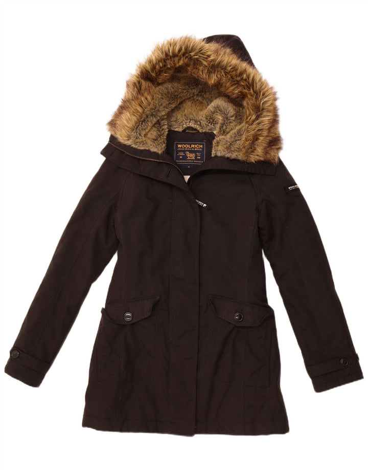 WOOLRICH Ženska parka jakna s kapuljačom UK 12 srednje crna
