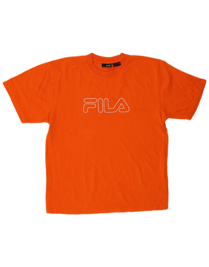 FILA Muška majica kratkih rukava srednje veličine, narančasta, pamuk