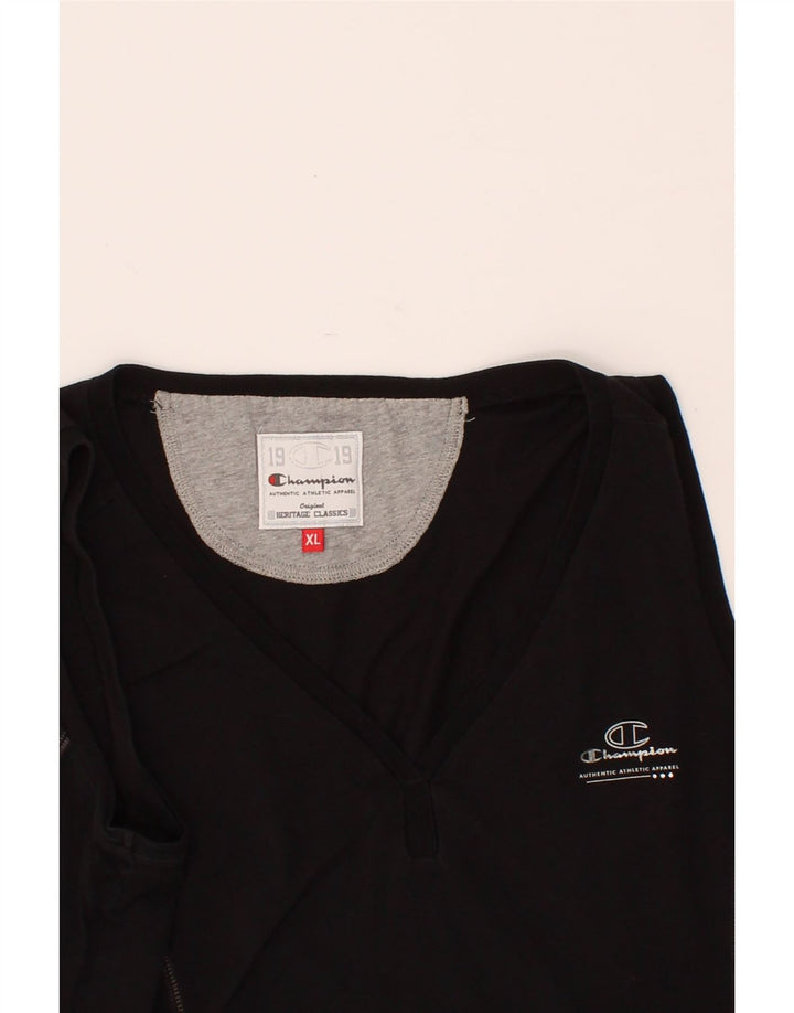 CHAMPION Womens Heritage Classics Vest Top UK 18 XL Black Vintage Champion and Second-Hand Champion from Messina Hembry 