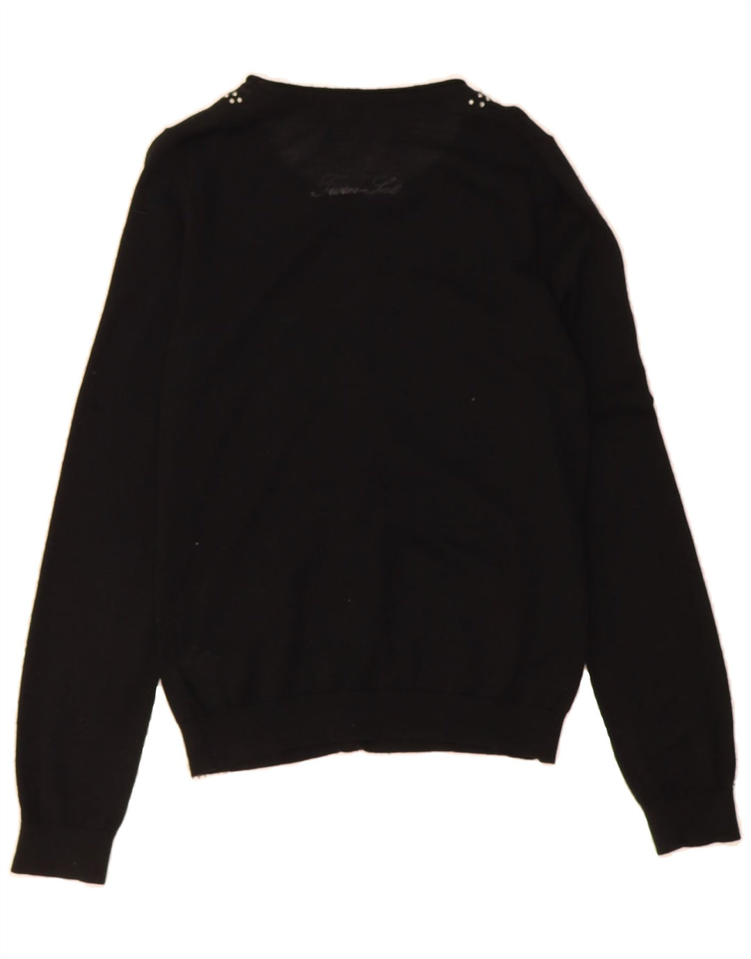 SIMONA BARBIERI Womens Twin-Set Cardigan Sweater UK 12 Medium Black Wool Vintage Simona Barbieri and Second-Hand Simona Barbieri from Messina Hembry 