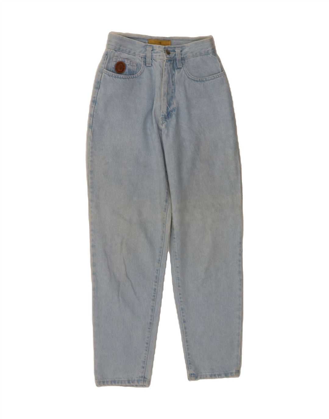 TRUSSARDI Womens Tapered Jeans W27 L29 Blue Vintage Trussardi and Second-Hand Trussardi from Messina Hembry 