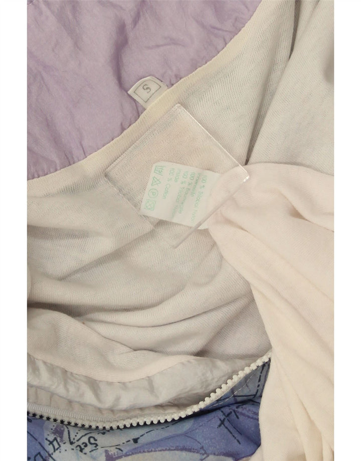 VINTAGE ženska gornja jakna trenirke UK 10 Mala bijela