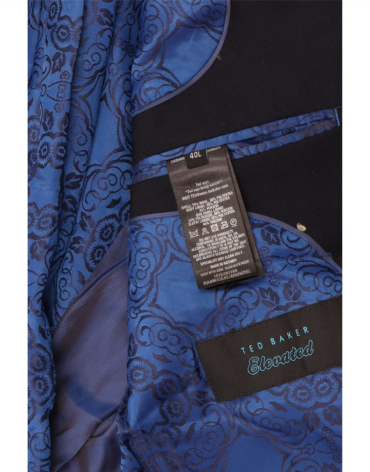 Ted Baker Muška jakna s 2 gumba US 40 Large tamnoplava vuna