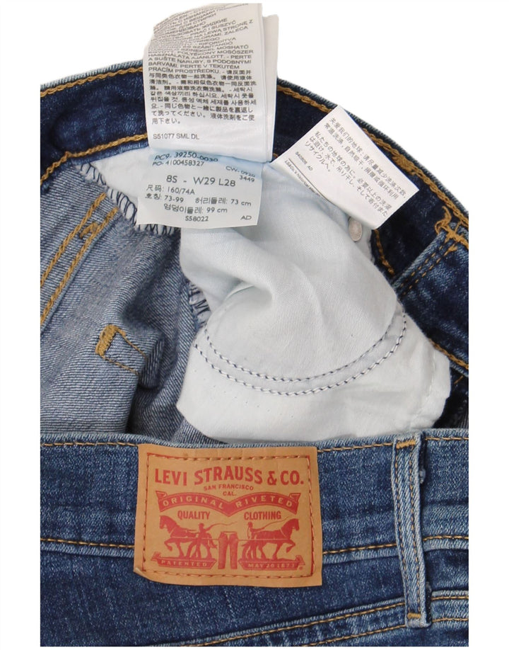 Levi's ženske klasične ravne traperice US 8 srednje W29 L28 plavi pamuk