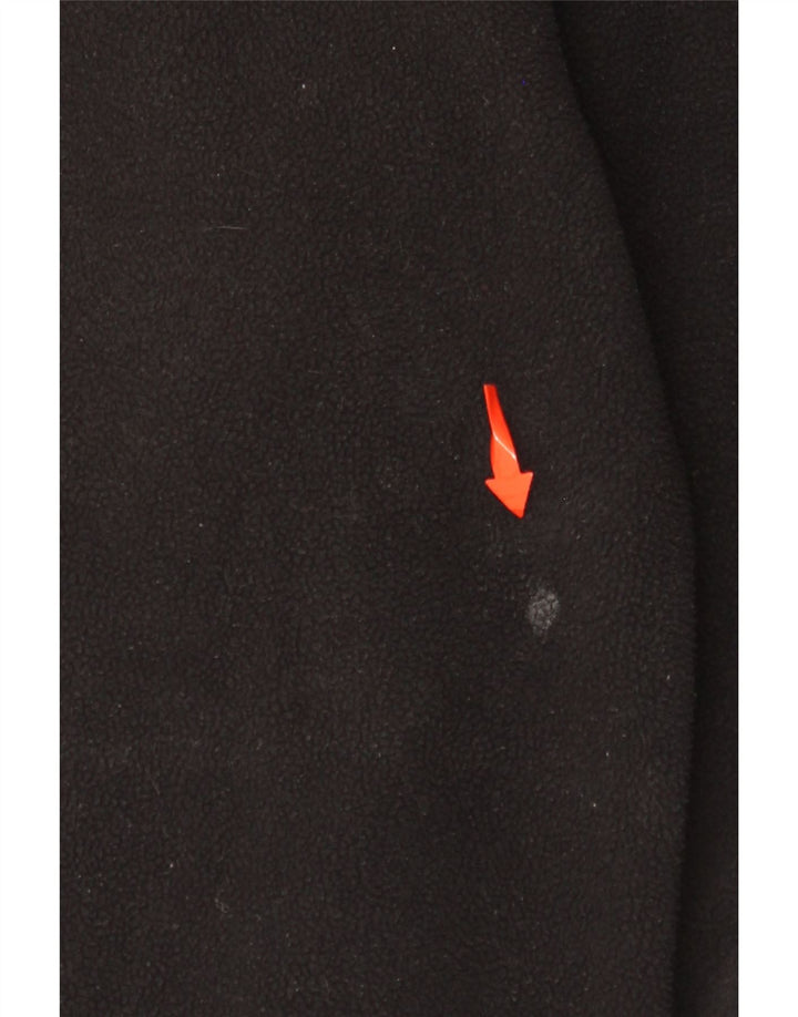 ADIDAS muški džemper od flisa s kapuljačom i izrezom, mali, crne boje