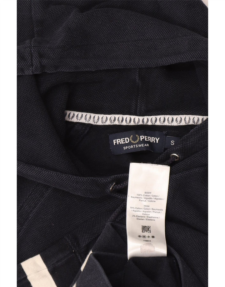 Fred Perry muški džemper s kapuljačom Mali tamnoplavi pamuk