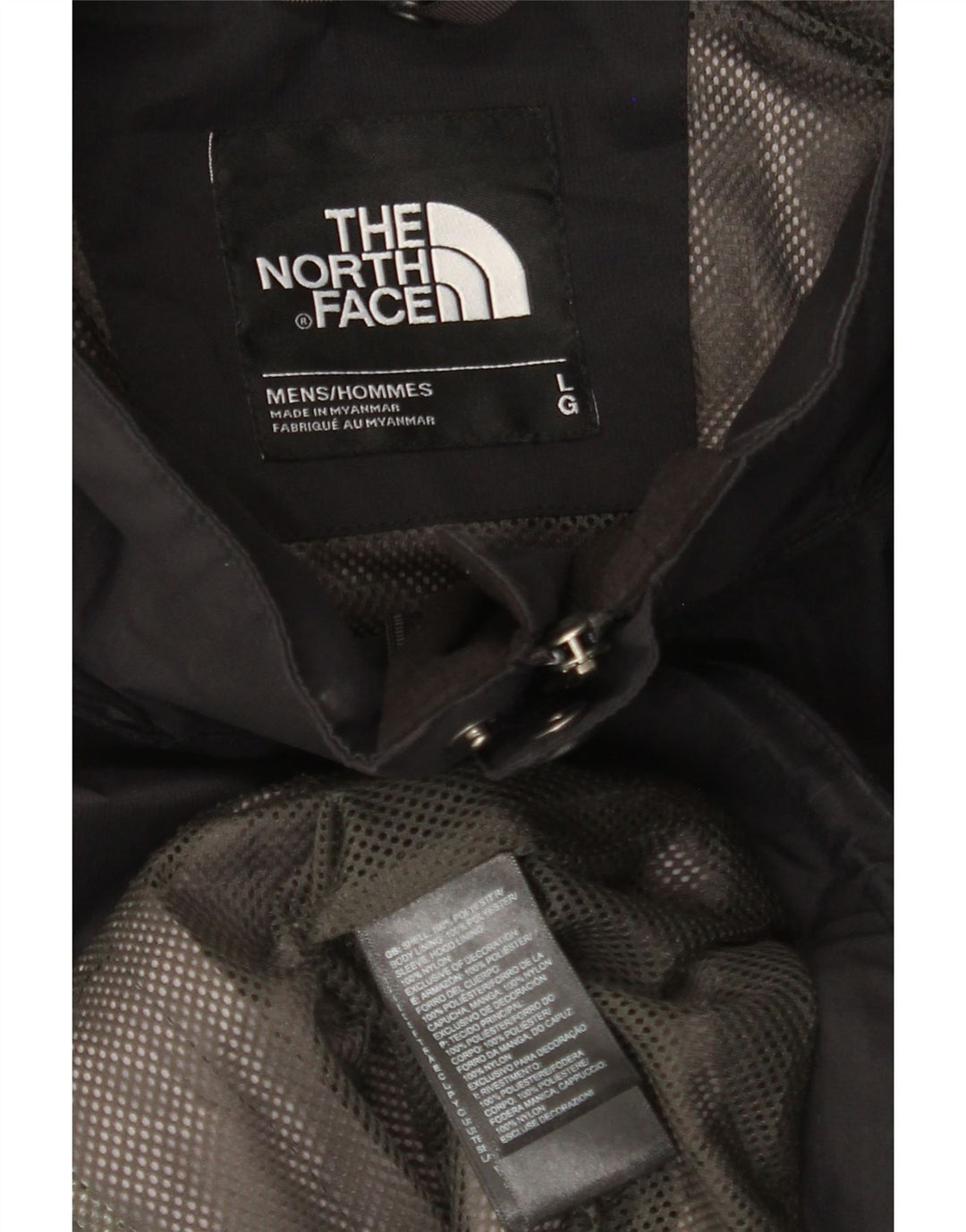 THE NORTH FACE Muška kišna jakna s kapuljačom UK 40 Veliki crni poliester