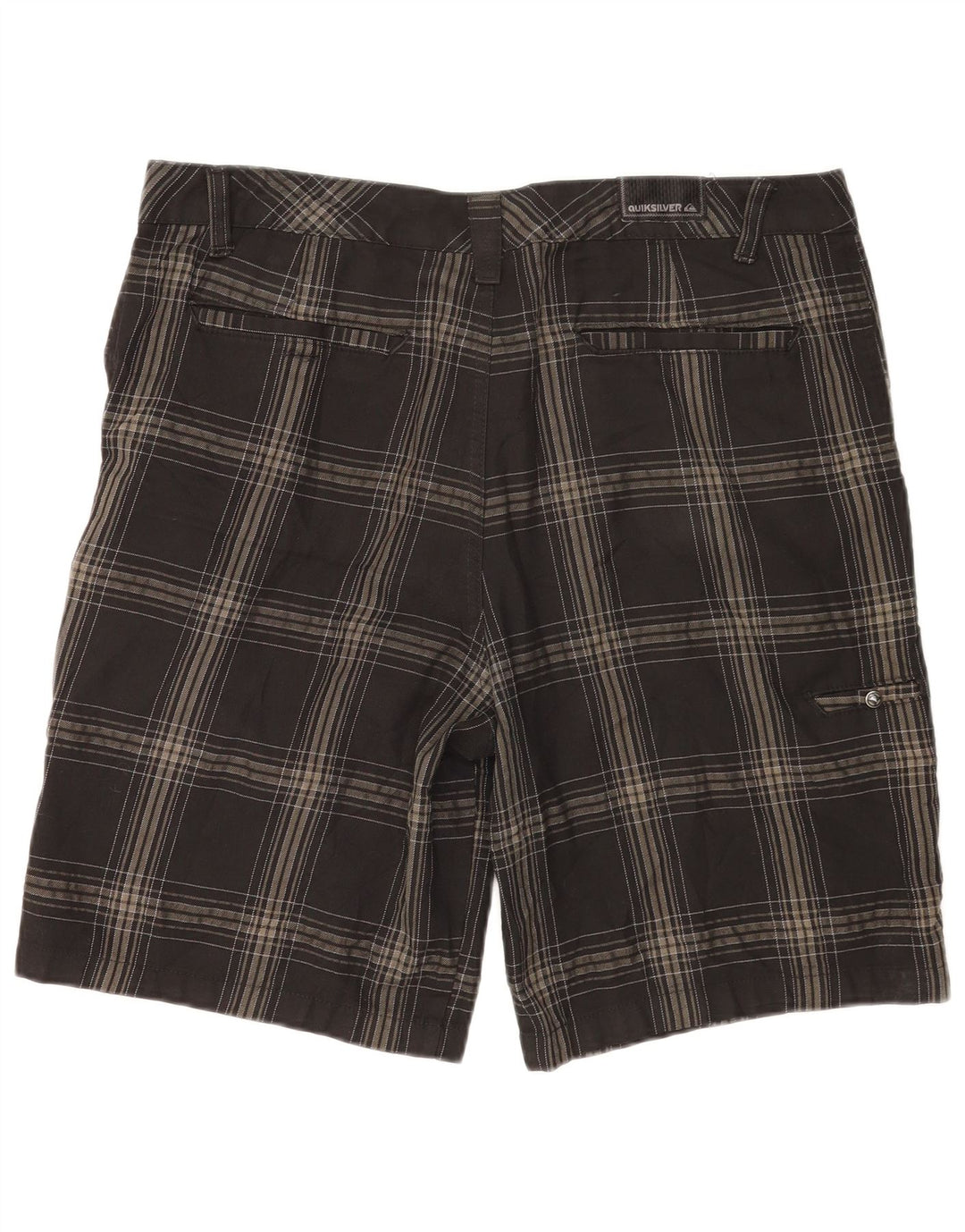 Quiksilver muške chino kratke hlače W36 veliki sivi karirani poliester