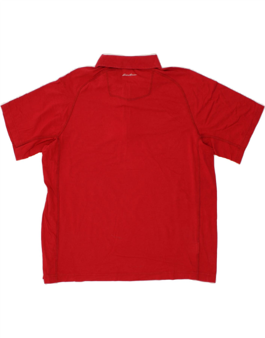 EDDIE BAUER Mens Polo Shirt XL Red Cotton Vintage Eddie Bauer and Second-Hand Eddie Bauer from Messina Hembry 