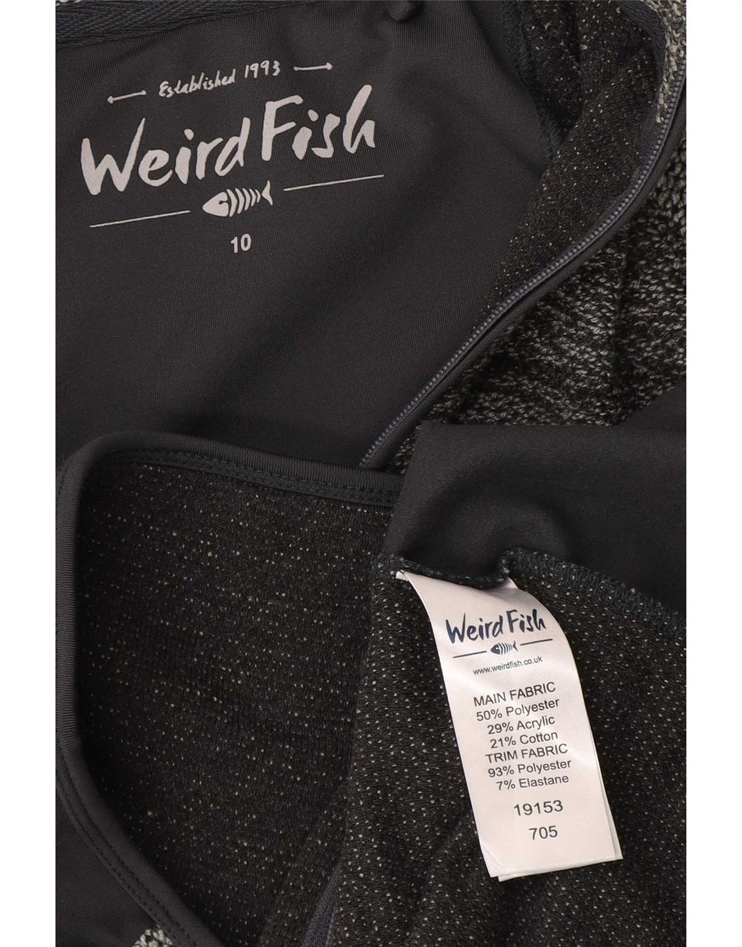 Weird Fish Ženska gornja jakna trenirke s grafičkim motivima UK 10 Small Grey Colourblock