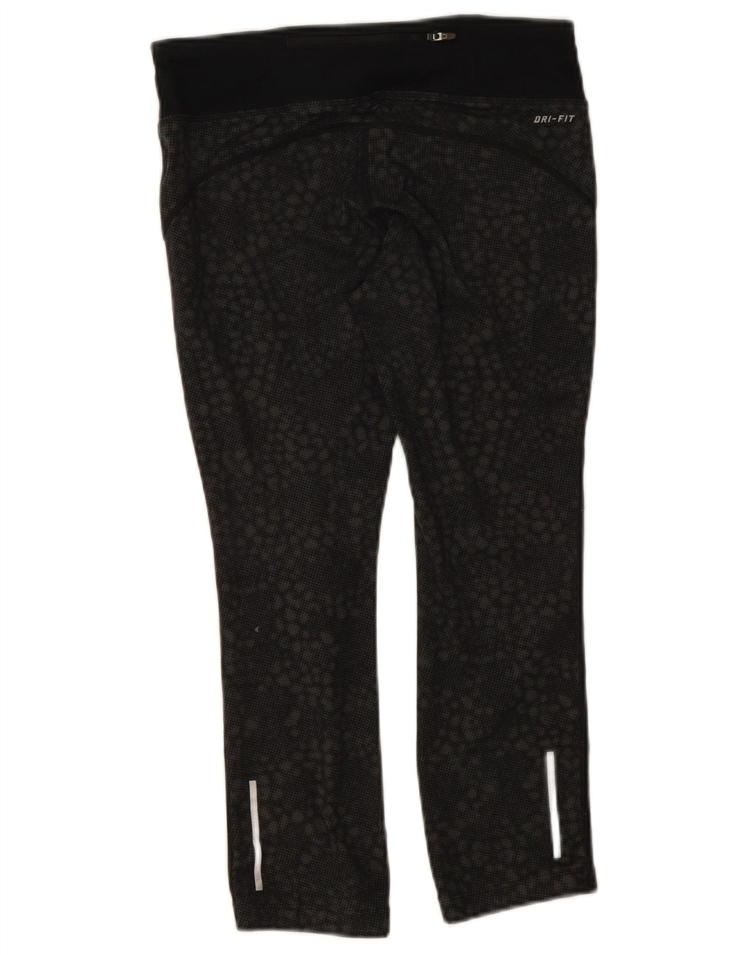 Nike Ženske Dri Fit Leggings UK 10 Male crne geometrijske