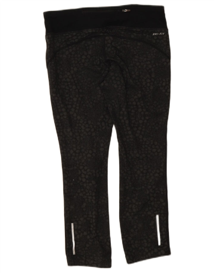 Nike Ženske Dri Fit Leggings UK 10 Male crne geometrijske