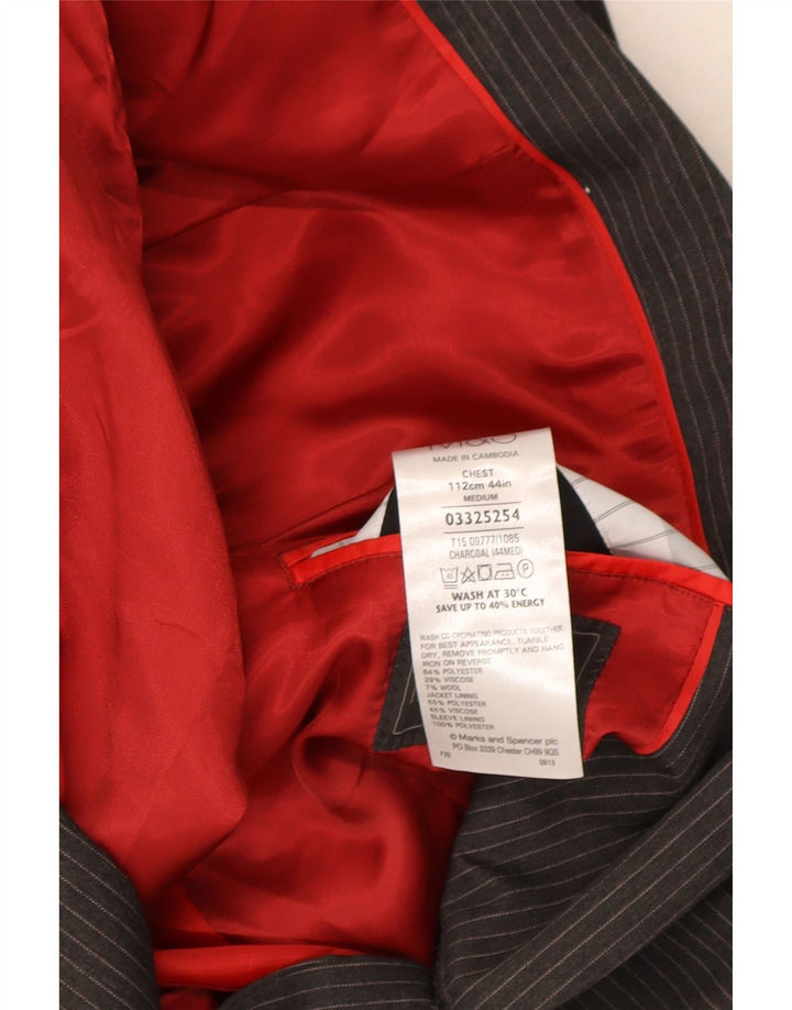 Marks & Spencer muška jakna sa 2 gumba UK 44 XL siva prugasta