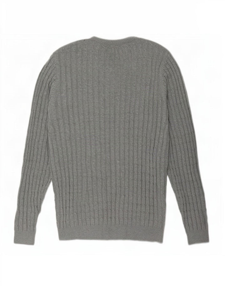 Jack Wills, muški pulover s okruglim izrezom, veliki sivi pamuk