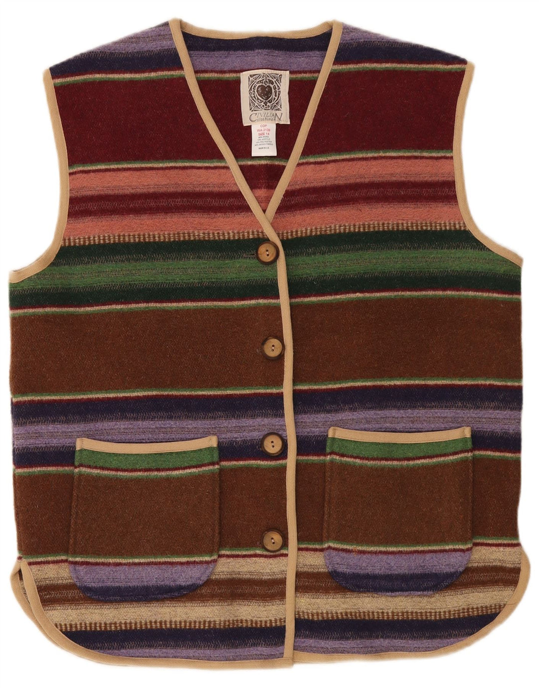 CIVILNI Ženski preveliki džemper s džemperom UK 14 Veliki višebojni