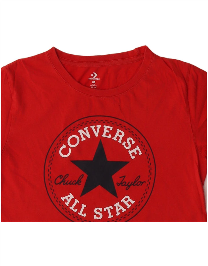 CONVERSE Boys Chuck Taylor Graphic T-Shirt Top 10-11 Years Medium Red