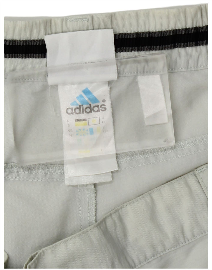 Adidas muške ravne kapri hlače W34 L21 od bijelih poliamida