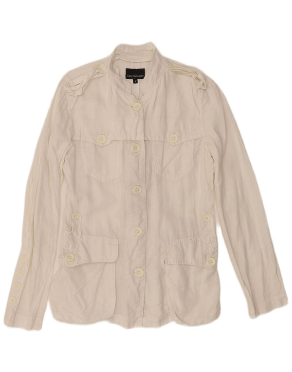 Ženska vojna jakna Calvin Klein Jeans UK 10 Small White Lan