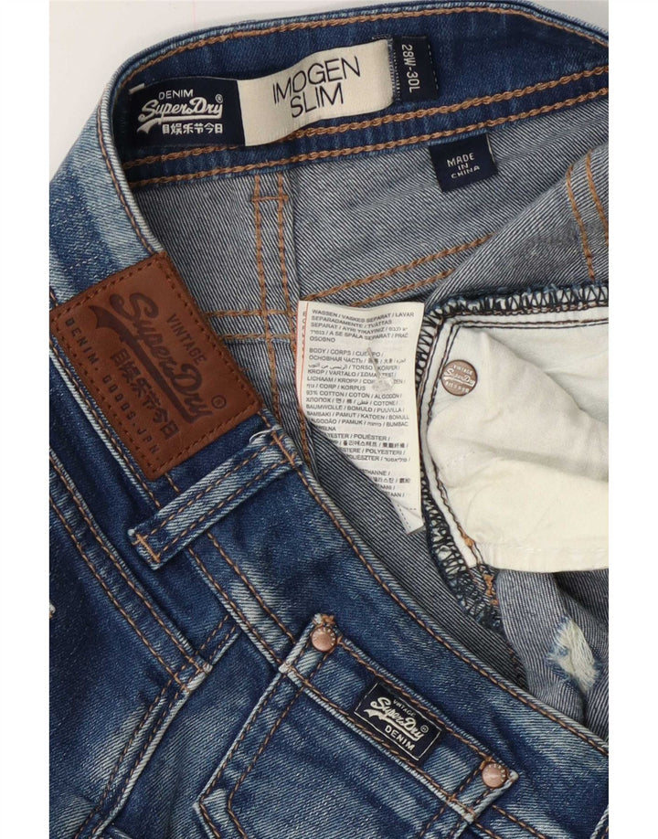 Superdry ženske uske traperice Imogen, W28 L30, plavi pamuk