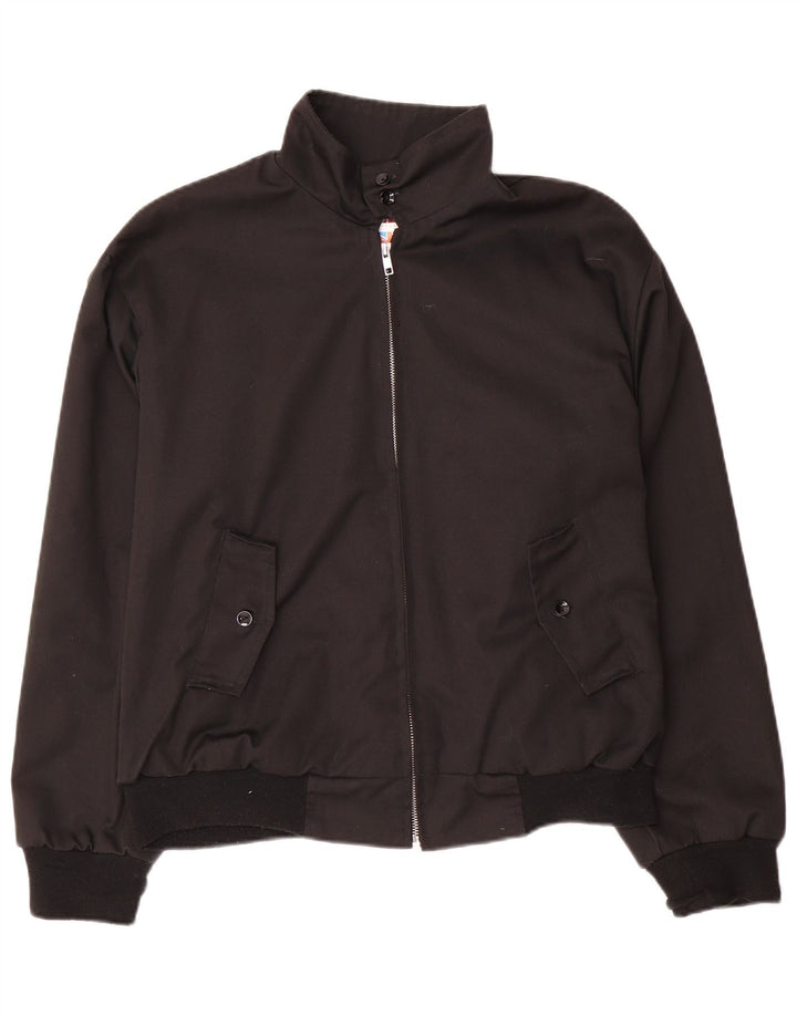 Vintage muška bomber jakna UK 38 srednji crni poliester