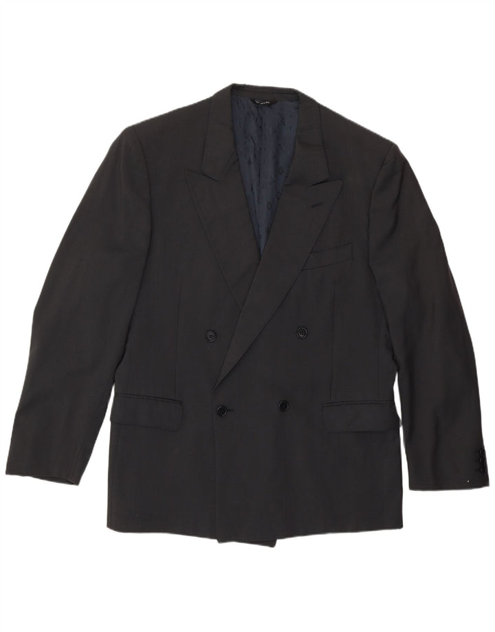 ROBERTA DI CAMERINO Mens Double Breasted Blazer Jacket IT 52 XL Black