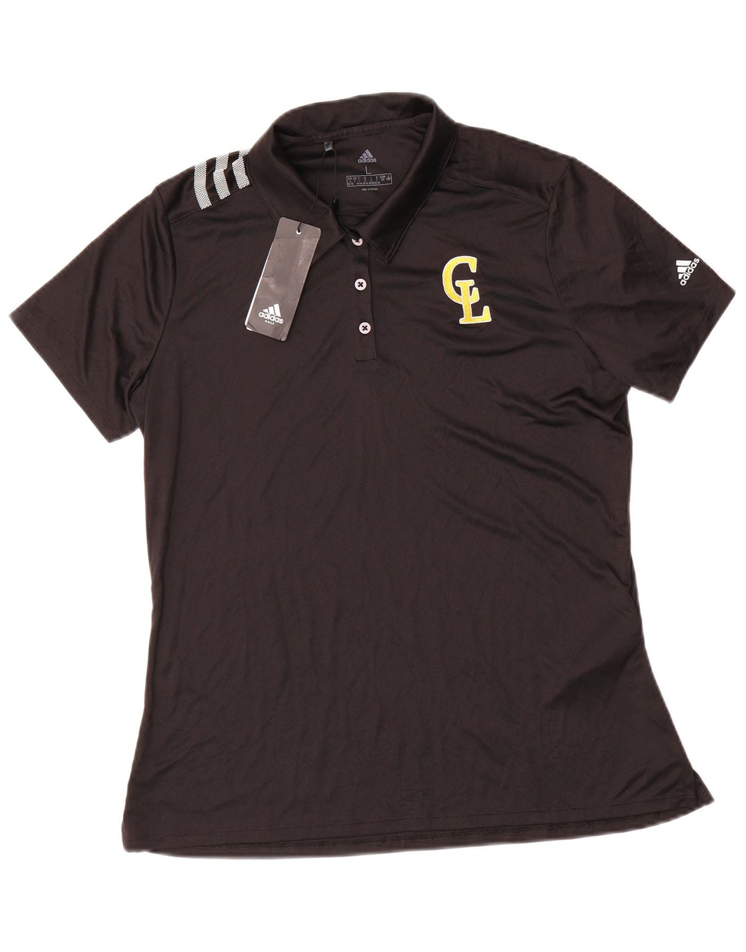 Adidas ženska polo majica UK 16/18 veliki crni poliester